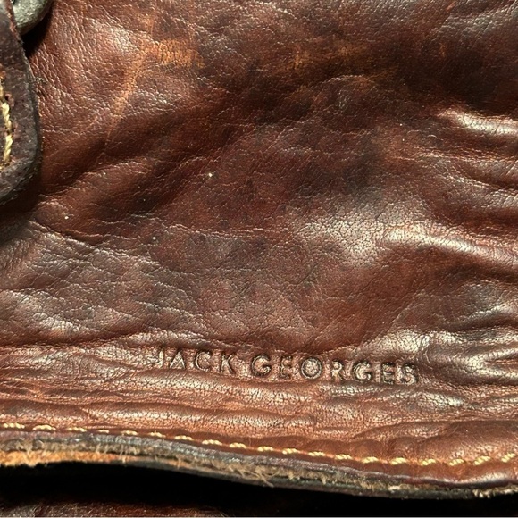 Jack Georges Savio Horseshoe Tooled Leather Crossbody Bag - Picture 11 of 13